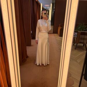 STAUD Cream Maxi Dress